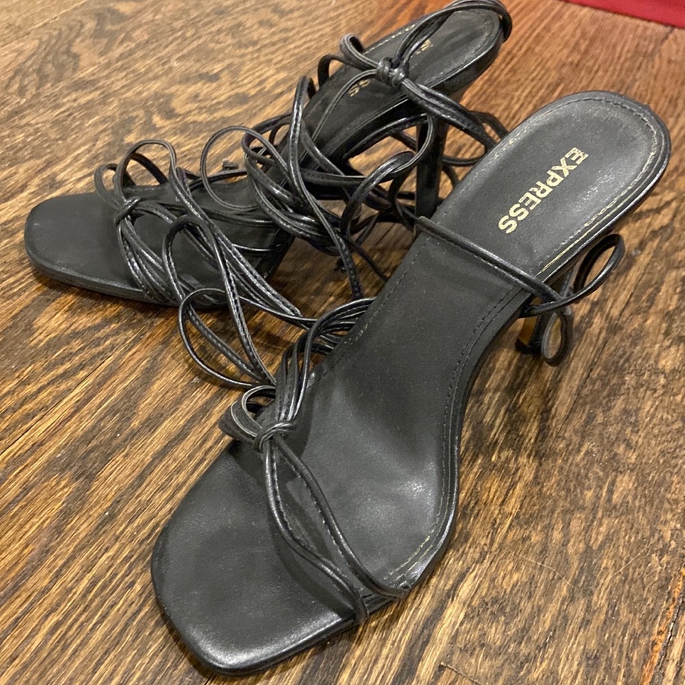 Express Strappy tie up heels